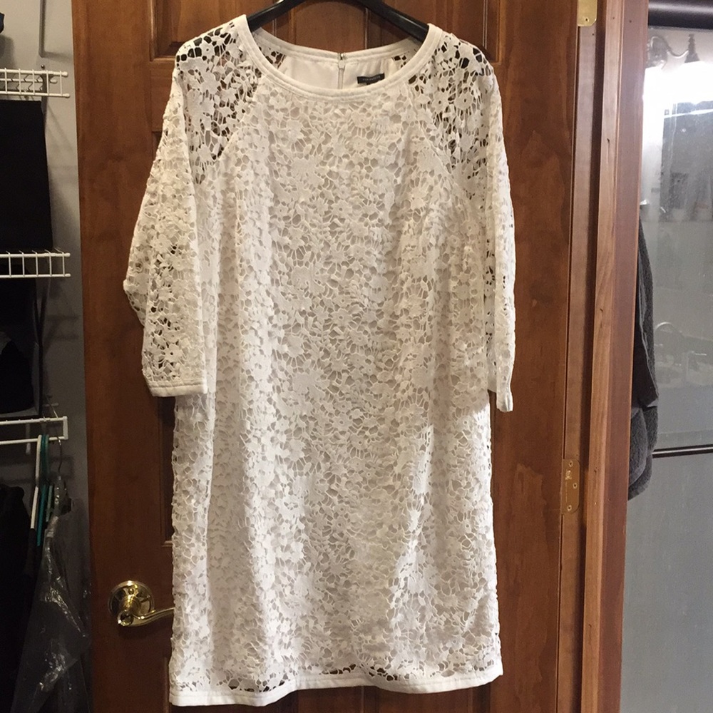 Ann Taylor white lace dress